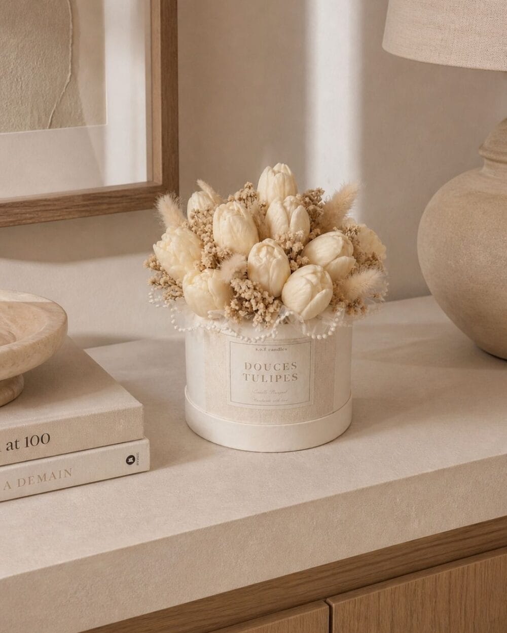 Douces Tulipes - Bouquet éternel parfumé - Cire végétale | Musc blanc