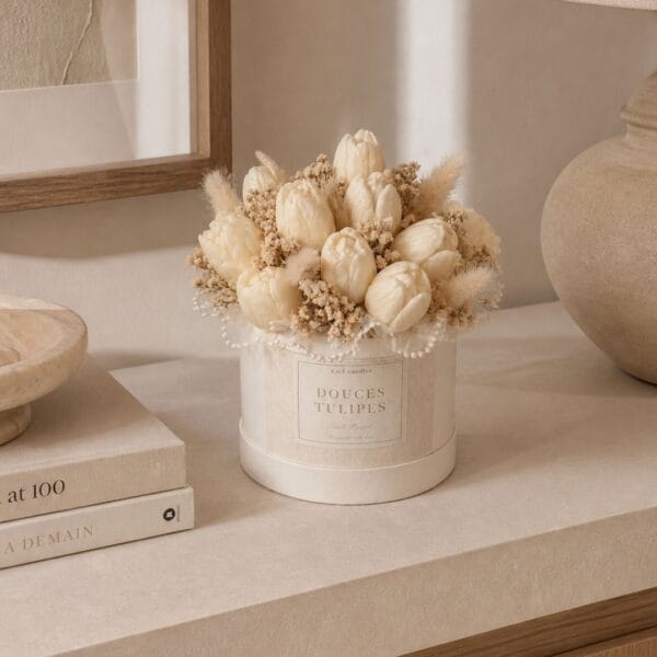 Douces Tulipes - Bouquet éternel parfumé - Cire végétale | Musc blanc