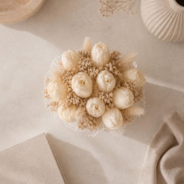 Douces tulipes - bouquet éternel parfumé - cire végétale - décoration intérieur - Niõ