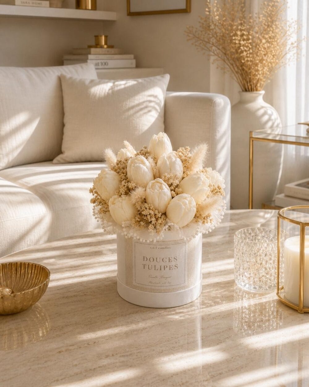Douces tulipes - bouquet éternel parfumé - cire végétale - musc blanc - Niõ